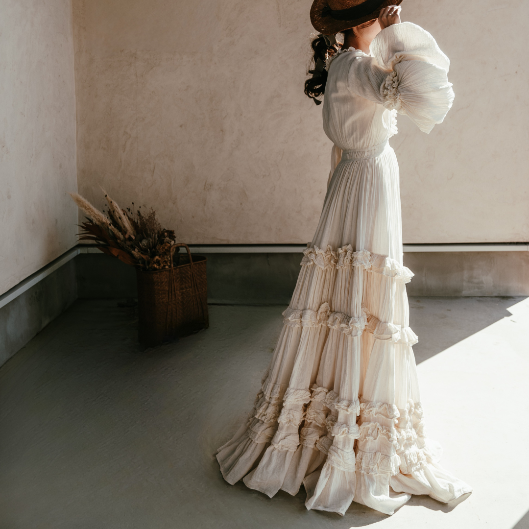 sold out【4/29〜5/10】【初回生産分のご予約を承ります】「VIVIENNE/ ヴィヴィエンヌ」 オーガニックコットンドレス