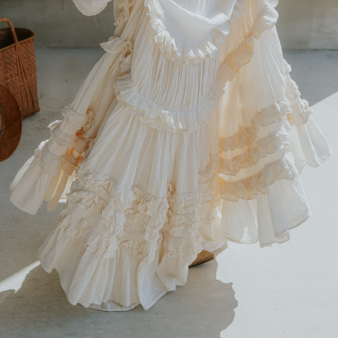 sold out【4/29〜5/10】【初回生産分のご予約を承ります】「VIVIENNE/ ヴィヴィエンヌ」 オーガニックコットンドレス
