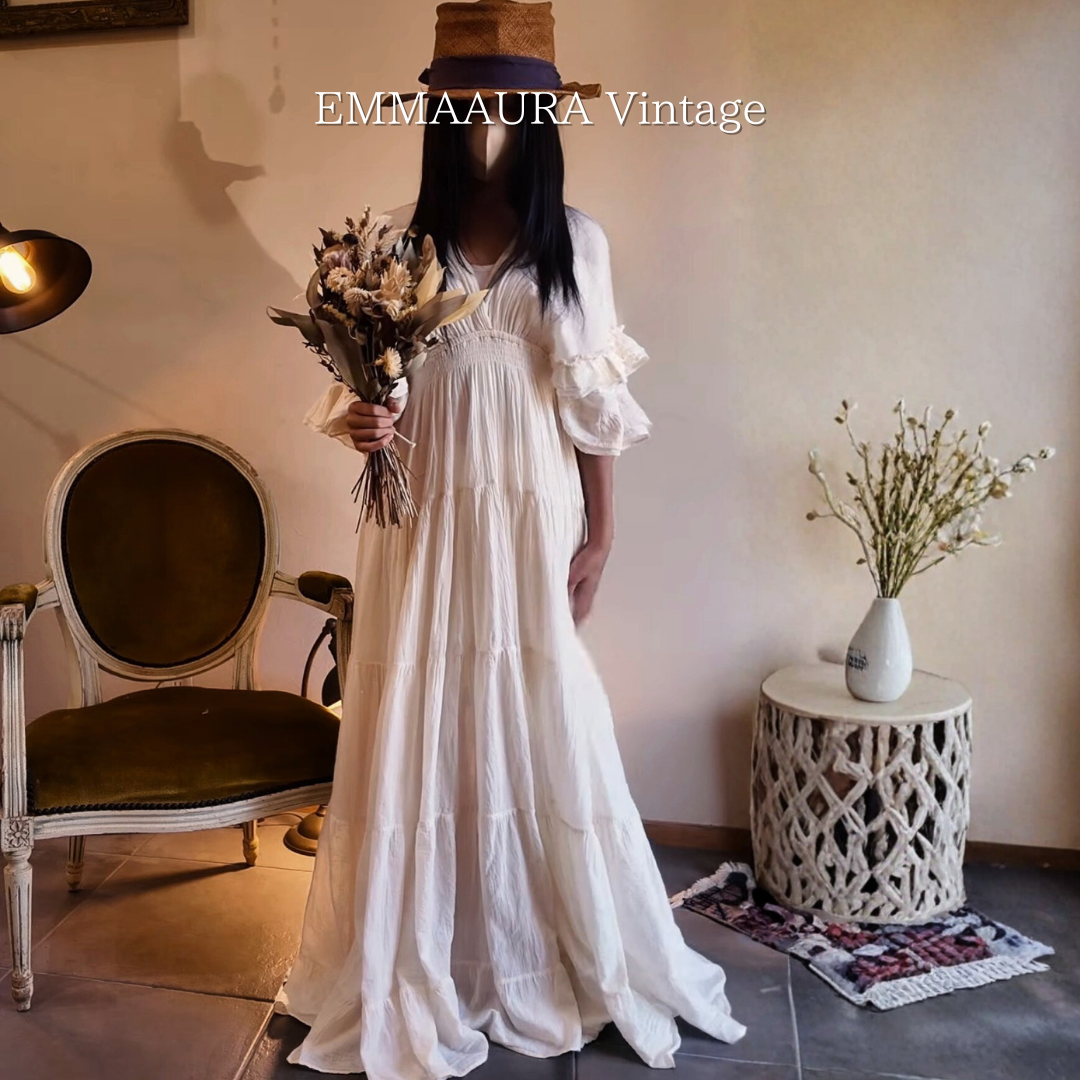 Dress with Gift🎁【予約販売】Kaira｜カイラ オーガニックコットン ティアードドレス＿