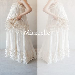「Mirabelle」（ミラベル）すぐ届く【そっと整う3着】切替フリルドレス
